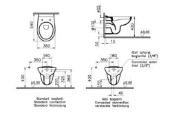 VitrA Options Norm Wand-WC Mit Spülrand Mit Bidetfunktion