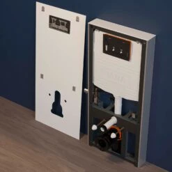 VitrA Vitrus Stand-Spülkasten Inkl. Armatur Für Wand-WCs Mit Bidetfunktion -Vitra vitra badkeramik spuelkaesten vitrus stand spuelkasten 6462911