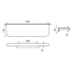 VitrA Liquid Ablage 60 Cm