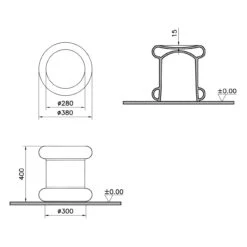 VitrA Liquid Hocker, Rund