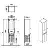 VitrA Root Groove Hochschrank 42 X 155 Cm, Mit Wäschekorb, Türanschlag Links -Vitra vitra badmoebel root groove schraenke hochschrank 10524530