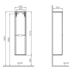 Vitra Sento Hochschrank 40 X 35 X 157,5 Cm Mit Türanschlag Rechts -Vitra vitra badmoebel sento hochschrank 40 x 10947842
