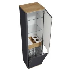 Vitra Sento Hochschrank 40 X 35 X 157,5 Cm Mit Türanschlag Rechts, Mit Wäscheklappe