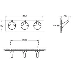 VitrA Istanbul Hakenleiste Mit 3 Haken