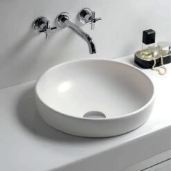 VitrA Water Jewels Aufsatzschale Ein-/ Unterbauwaschtisch Rund Ø 40 Cm